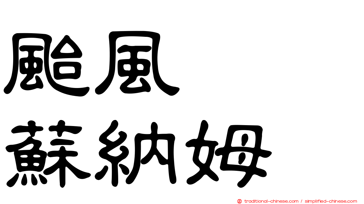 颱風　　蘇納姆